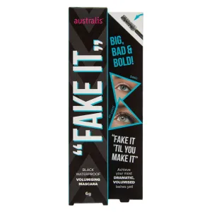 Australis Fake It! Volumising Mascara 6g - Black Waterproof