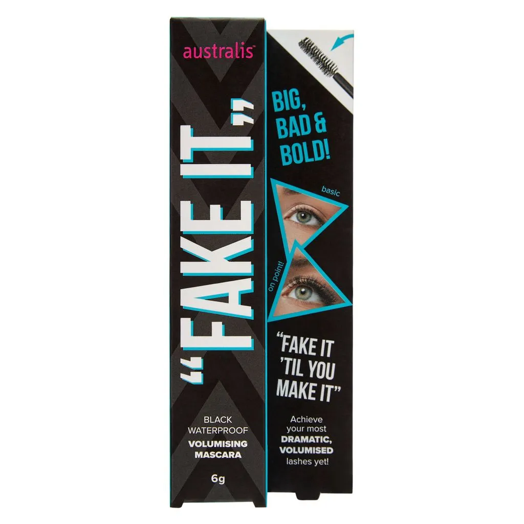 Australis Fake It! Volumising Mascara 6g - Black Waterproof