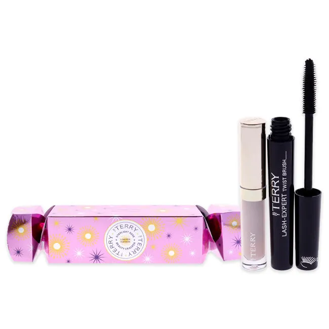 By Terry Starlight Rose Beauty Cracker Set by By Terry for Women - 2 Pc 0.08oz Lip Care. 0.28oz Lash-Expert Twist Brush - Master Black