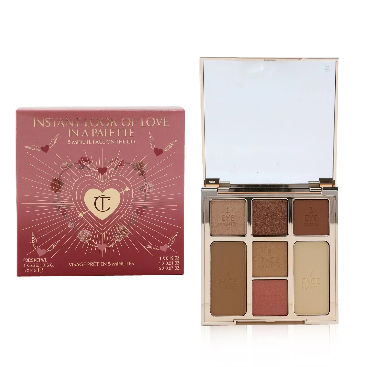 Charlotte Tilbury Instant Look Of Love Look In A Palette (Powder Blush Highlight Bronzer 3x Eye Color) - # Glowing Beauty  21.5g/0.75oz