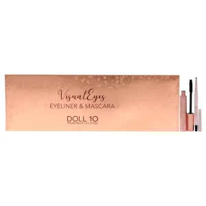 Doll 10 Visual Eyes Eyeliner and Mascara Collection - Cocoa by Doll 10 for Women - 0.009oz Eyeliner. 0.38oz Mascara