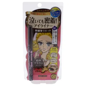 Kiss Me Heroine Make Smooth Liquid Eyeliner Super Keep Waterproof - 02 Bitter Brown by Kiss Me for Women - 0.014 oz Eyeliner