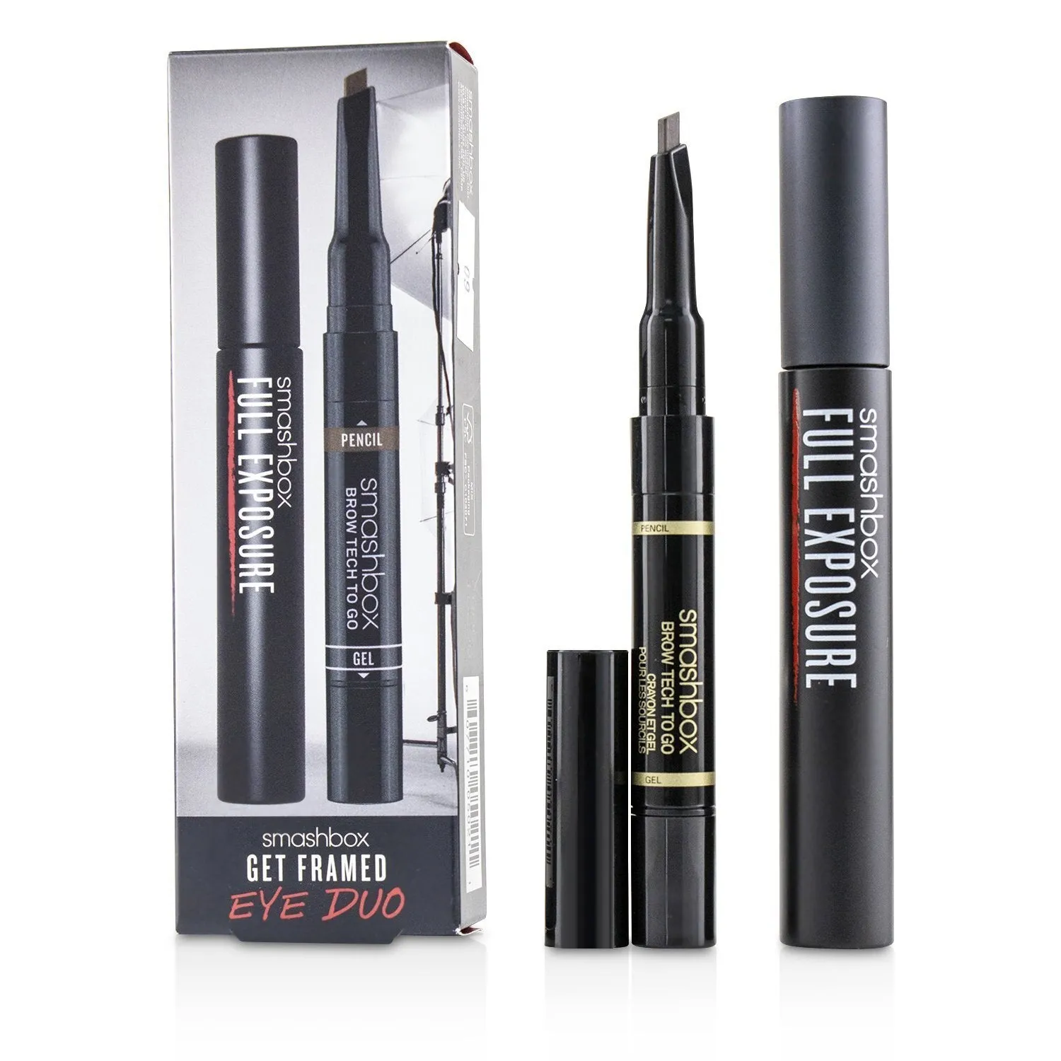 Smashbox Get Framed Eye Duo Set : ( 1x Full Exposure Mascara. 1x Brow Tech To Go)  2pcs
